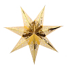 Звезда семиконечная бумажная 35 см Вензель, золото