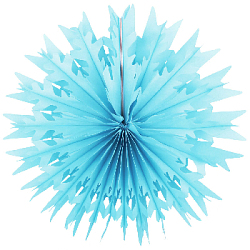 Снежинка обьемная 50 см голубой